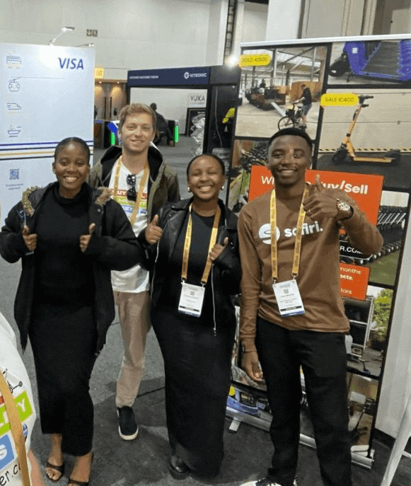 The Fleetser team with operators at a micromobility trade show